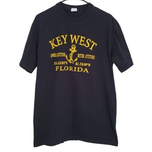 Key West Florida- Vacation Tee Black - Size Large Men's